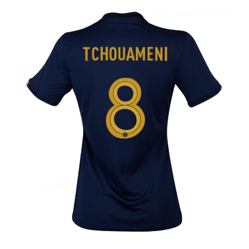 Ženski Nogometni dresi Francija Aurelien Tchouameni #8 Domači SP 2022 Kratek Rokav